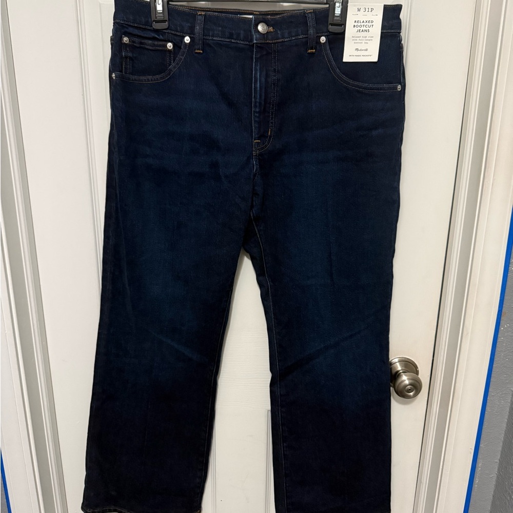 NEW Madewell Relaxed Jeans High-Rise Dark Wash W 31P Casual Minimalist